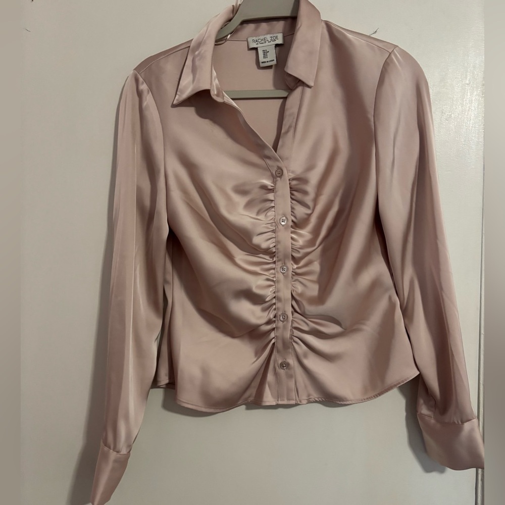Rachel Zoe Pink Satin Blouse